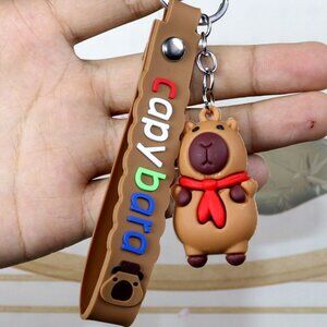 Capybara keychain pendant, capybara doll backpack charm, car key chain, bagcharm